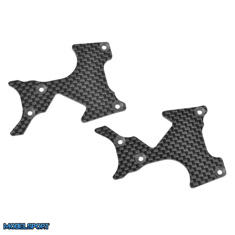 Team Corally - Suspension Arm Cover - Stiffener - XB PRO - Rear - L/R - Carbon 2mm - 1 Pair