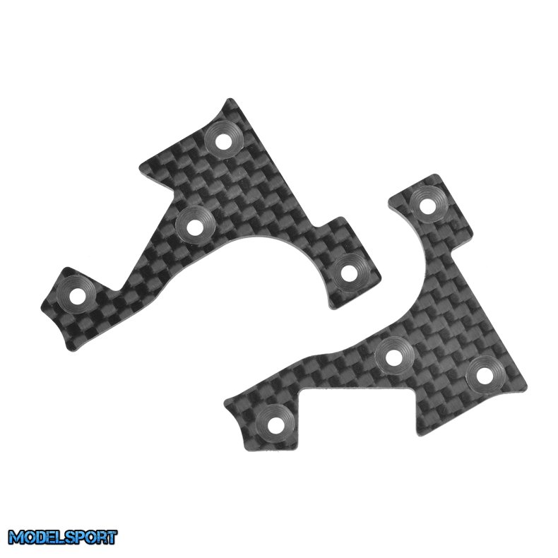 Team Corally - Suspension Arm Cover - Stiffener - XB PRO - Front Lower - L/R - Carbon 2mm - 1 Pair