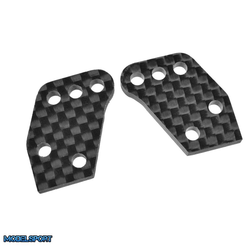 Team Corally - Hub Camber Plates - Rear - Carbon 3mm - 2 Pcs
