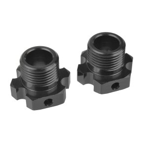 Team Corally - Wheel Hex Adapter - XB PRO - Lightened - Aluminum 7075 - Black - 2 Pcs