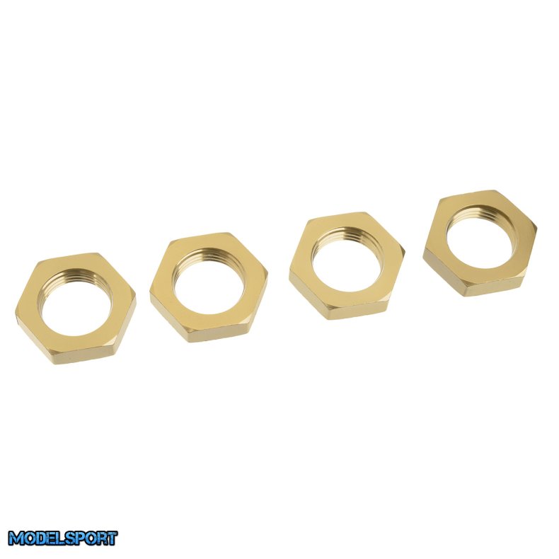 Team Corally - Wheel Nut - Serrated - Aluminum - LE - 4 Pcs