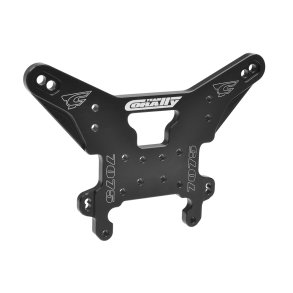 Team Corally - Shock Tower - XL6S - Rear - Aluminum 7075 - 5mm - Hard Anodised - Black - Made In Italy