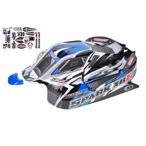 Team Corally - Polycarbonate Body - Spark XB6 - Painted - Cut - Decals - Color Blue - 1 Pc