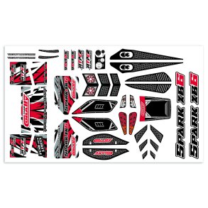 Team Corally - Body Decal Sheet - Spark XB6 - Pre-Cut - Red Color - 1 Pc