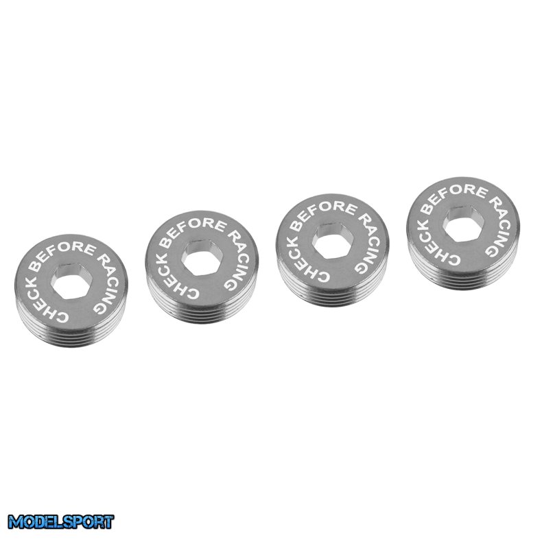 Team Corally - Pivot Ball Adjusting Nut - Aluminum - Titanium - 4 Pcs