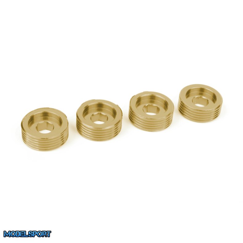 Team Corally - Pivot Ball Adjusting Nut - Aluminum - LE - 4 Pcs