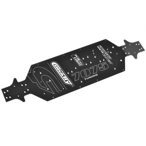 Team Corally - Chassis - MT G2 - Aluminum 7075 - 3mm - Hard Anodised - Black - Made In Italy