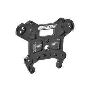 Team Corally - Shock Tower - MT G2 - Front - Aluminum 7075 - 6mm - Hard Anodised - Black - Made In Italy - 1 Pc