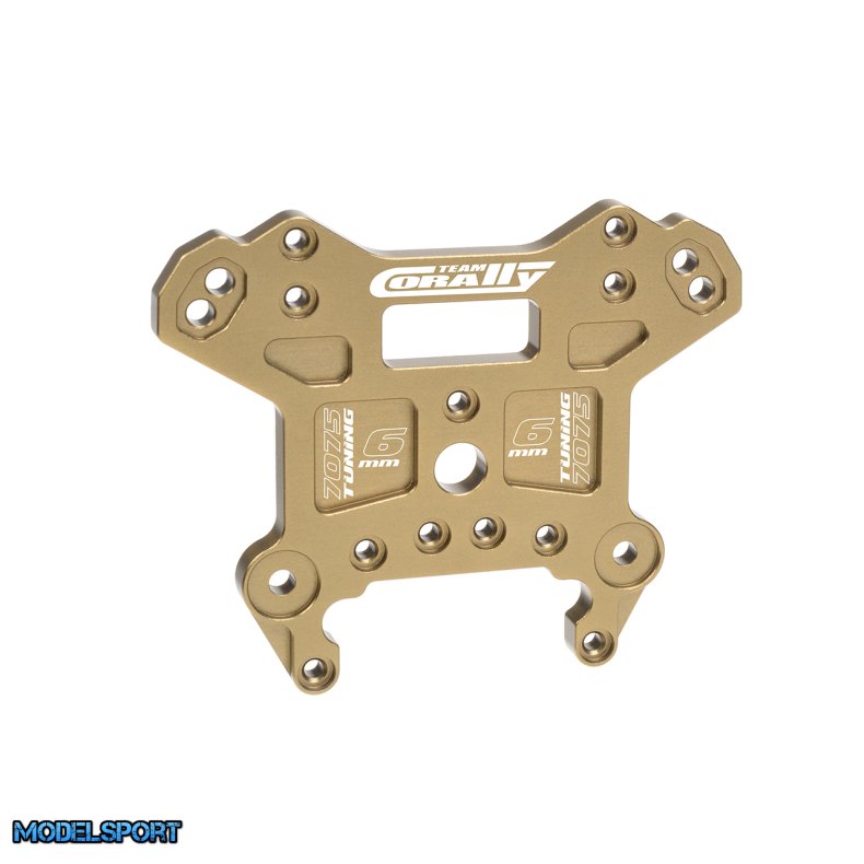 Team Corally - Shock Tower - Kagama Limited Edition - Front - Aluminum 7075 - 6mm - Hard Anodised - LE - 1 Pc