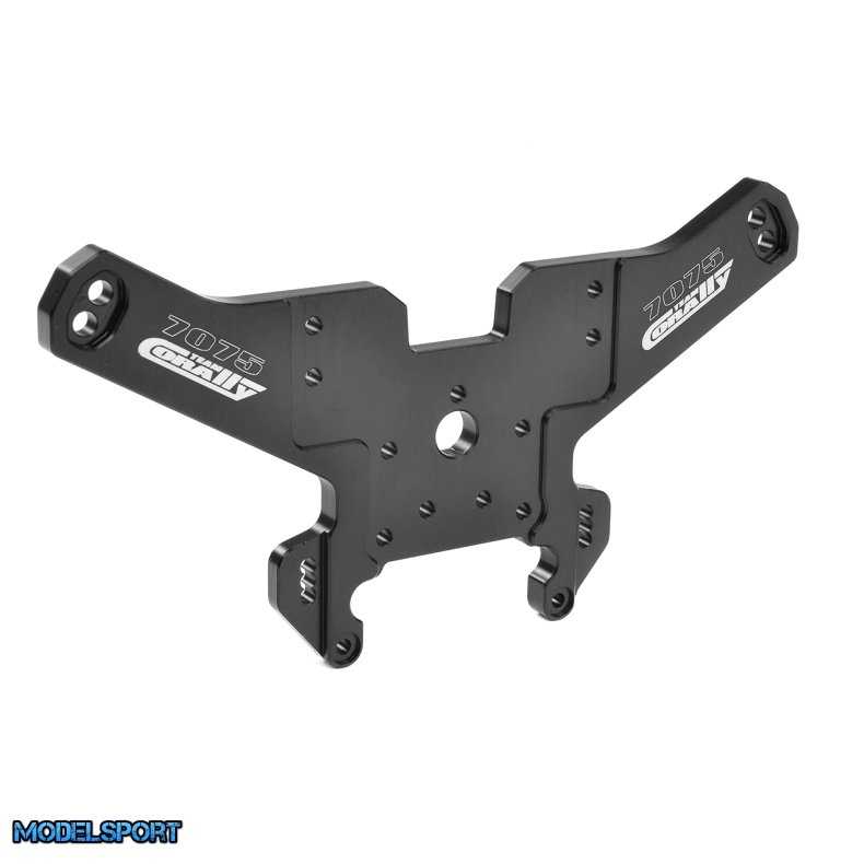 Team Corally - Shock Tower - MT G2 - Rear - Aluminum 7075 - 6mm - Hard Anodised - Black - Made In Italy - 1 Pc