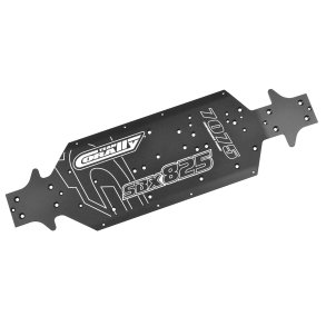 Team Corally - Chassis - SWB - SBX-825 - Xtreme - Swiss Made 7075 T6 - 3mm - Hard Anodised - Black - Made In Italy