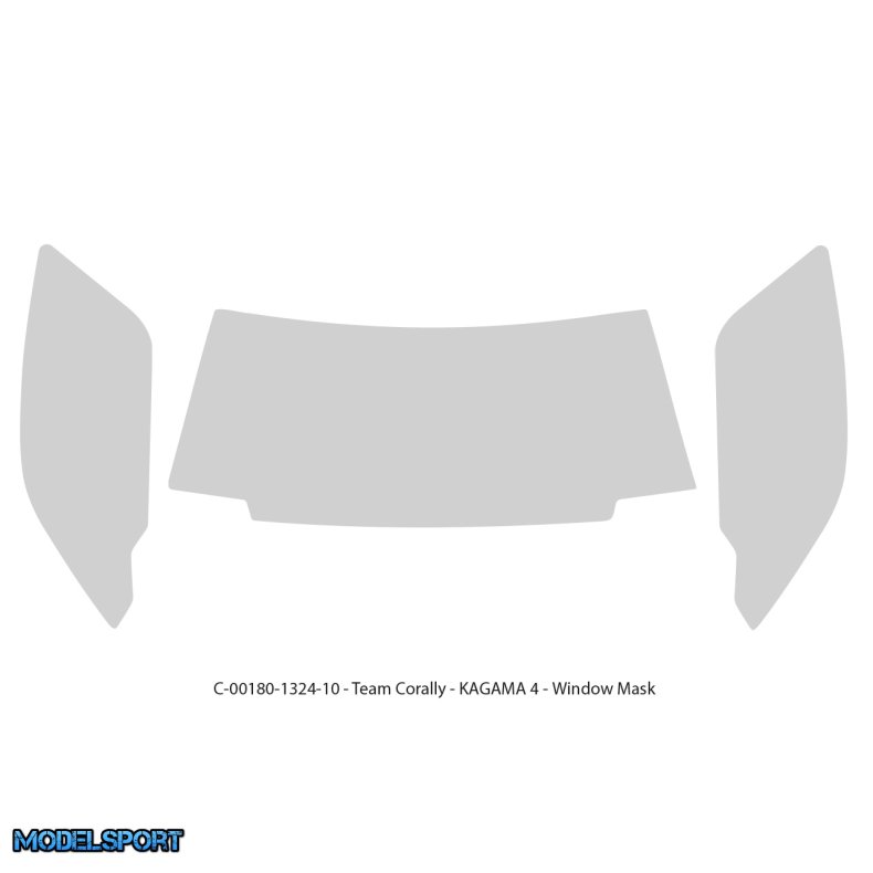 Team Corally - Body Window Paint Mask - Kagama 4 - 1pc