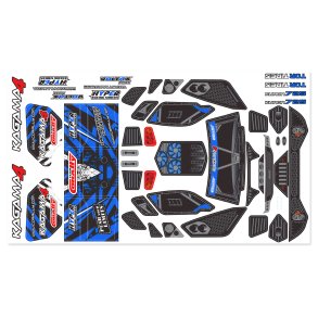 Team Corally - Body Decal Sheet - Kagama 4 - Pre-Cut - Color Blue - 1 Pc