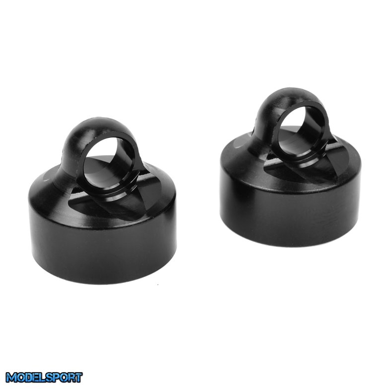 Team Corally - Shock Cap - Aluminum - Hard Anodised - Black - 2 Pcs