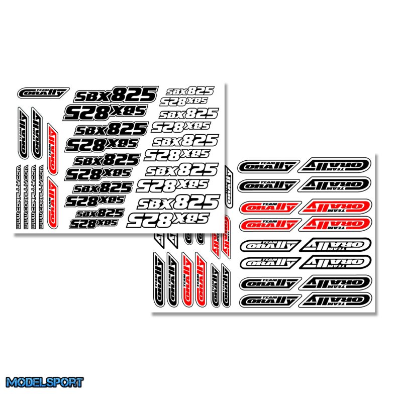 Team Corally - Body Decal Sheet - SBX-825 - Pre-Cut - 1 Pc