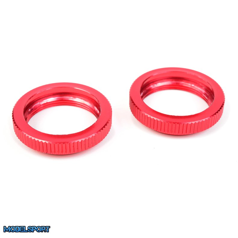 Team Corally - Shock Collar - Aluminum - Red- 2 Pcs
