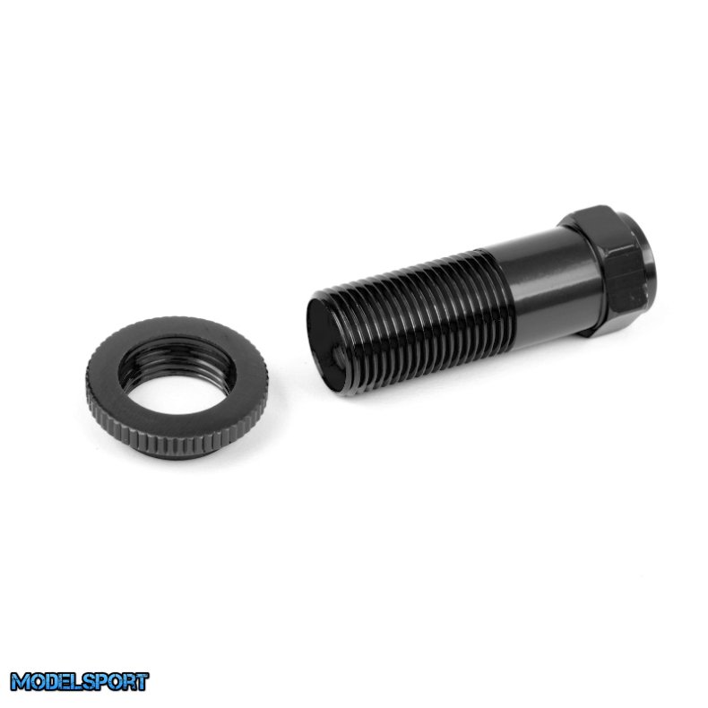 Team Corally - Servo Saver Shaft w/ Nut - Aluminum - Black - 1 Set