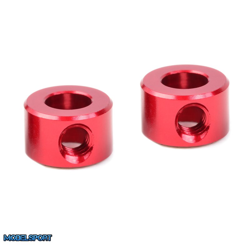 Team Corally - Collar - for Anti-roll Bar - Aluminum - Red - 2 Pcs