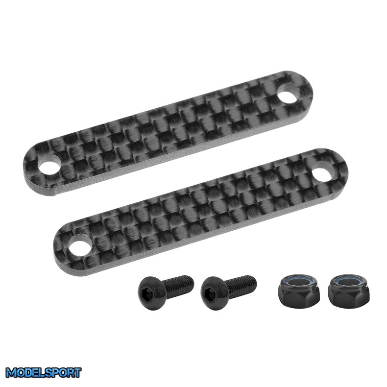 Team Corally - Chassis Brace Stiffener - Front - fits part C-00180-022 - Carbon 2.5mm - 2 Pcs