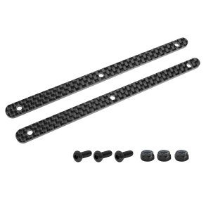 Team Corally - Chassis Brace Stiffener - Rear - fits part C-00180-103 - Carbon 2.5mm - 2 Pcs