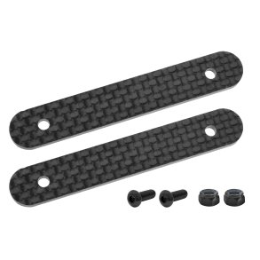 Team Corally - Shock Stay Stiffener - Rear - fits part C-00180-105 - Carbon 2.5mm - 2 Pcs