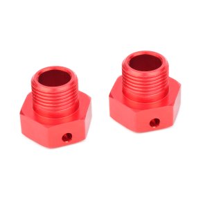 Team Corally - Wheel Hex Adapter - Aluminum - Red - 2 Pcs