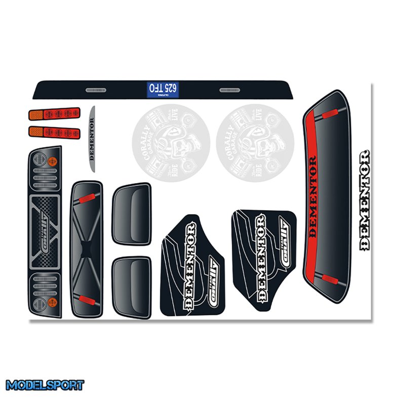 Team Corally - Body Decal Sheet - Dementor XP 6S - 1 Pc