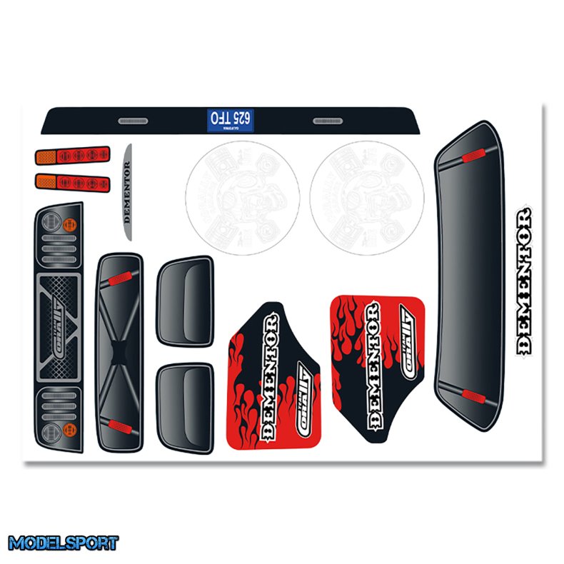 Team Corally - Body Decal Sheet - Dementor XP 6S - 2021 - 1 pc