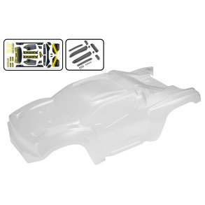 Team Corally - Polycarbonate Body - Punisher XP - Clear - Cut - Decals - Accessories - 1 Pc