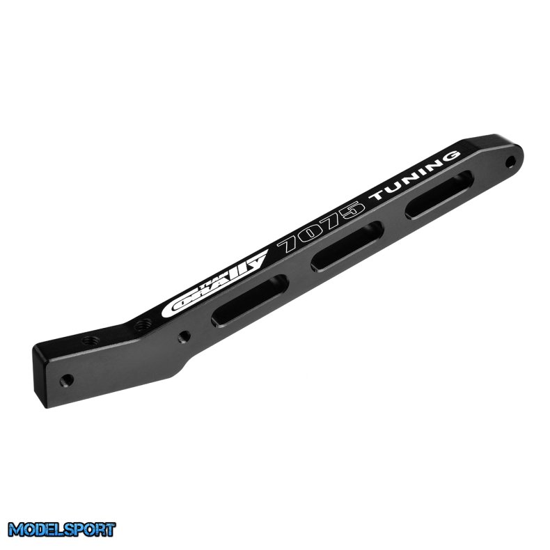 Team Corally - Chassis Brace Xtreme - Rear - Aluminum 7075 - Hard Anodised - Black - Made In Italy - fits SWB Chassis- 1pc