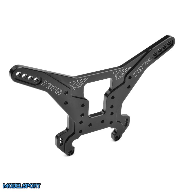 Team Corally - Shock Tower Xtreme - MTS Rear - Aluminum 7075 - 5mm - Hard Anodised - Black - Made In Italy