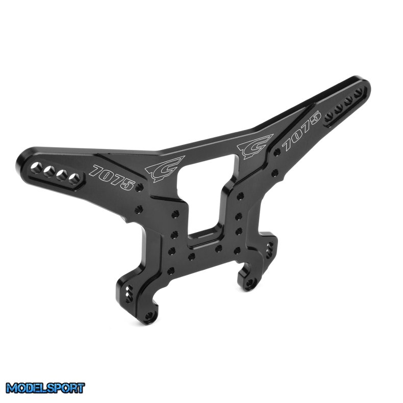 Team Corally - Shock Tower Xtreme - MTL Rear - Aluminum 7075 - 5mm - Hard Anodised - Black - Made In Italy