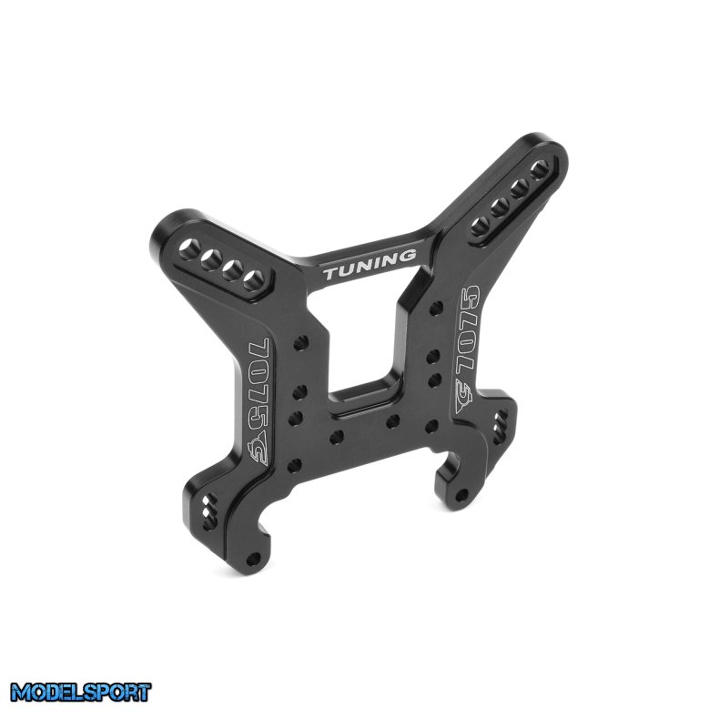 Team Corally - Shock Tower Xtreme - Rear - Aluminum 7075 - 5mm - Hard Anodised - Black - Made In Italy