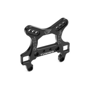 Team Corally - Shock Tower Xtreme - Front - Aluminum 7075 - 5mm - Hard Anodised - Black - Made In Italy