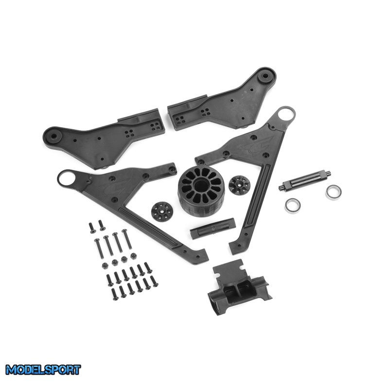 Team Corally - Wheelie Bar - 1 Wheel version - Complete Set